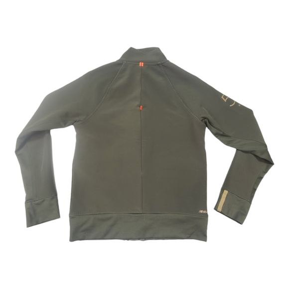 New Balance Marathon Run Reflective Impact Nettle Green Winter Running Jacket - Picture 8 of 8